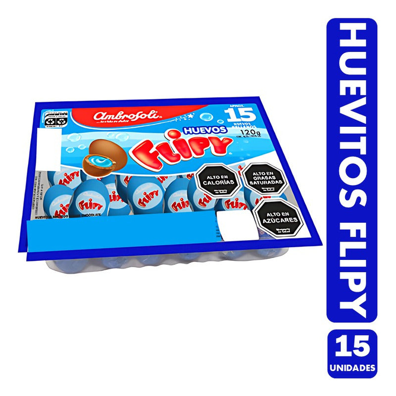 Huevos De Pascua Flipy - Sabor Frutal (bandeja Con 15 Uni)