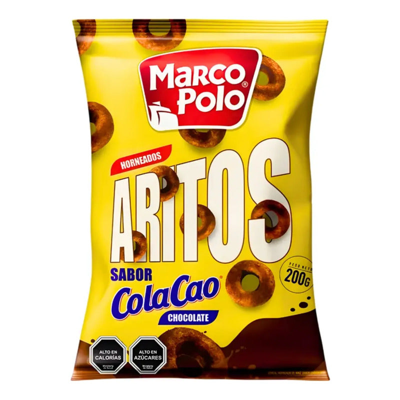 Aritos Horneados Marco Polo Sabor Cola Cao Chocolate (200 G)