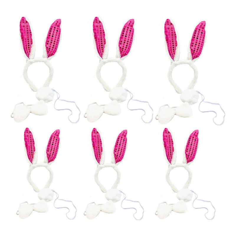 Pack Orejas/corbatín Lentejuelas De Pascua Paraniñas(pack6u)