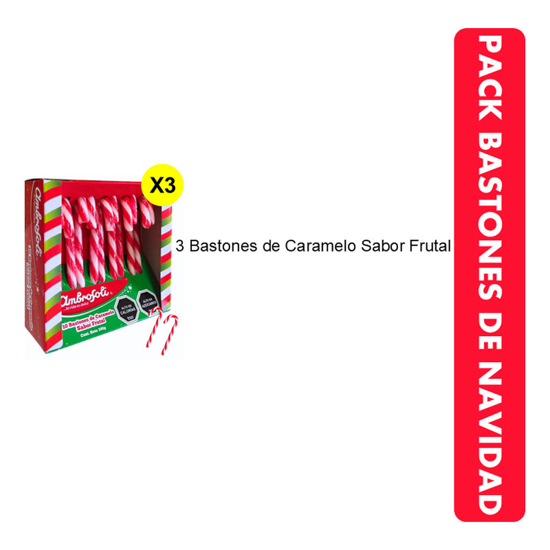 Dulces Para Navidad - Bastones Navideños Ambrosoli (pack 3u)