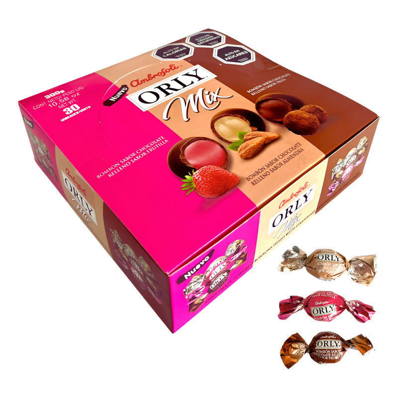 Bombones De Chocolate Orly Mix - Sabores Surtidos (caja 30u)