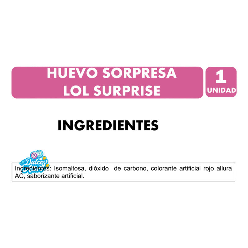 Huevo Sorpresa Lol Surprise - Popping Candy