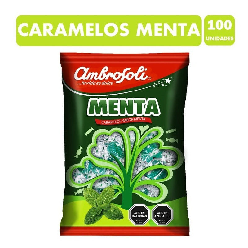 Caramelos Sabor Menta De Ambrosoli (bolsa Con 100 Unidades)