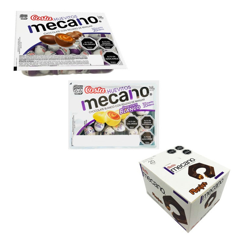 Pack Huevitos De Leche + Chocolate Blanco + Caja Mecano