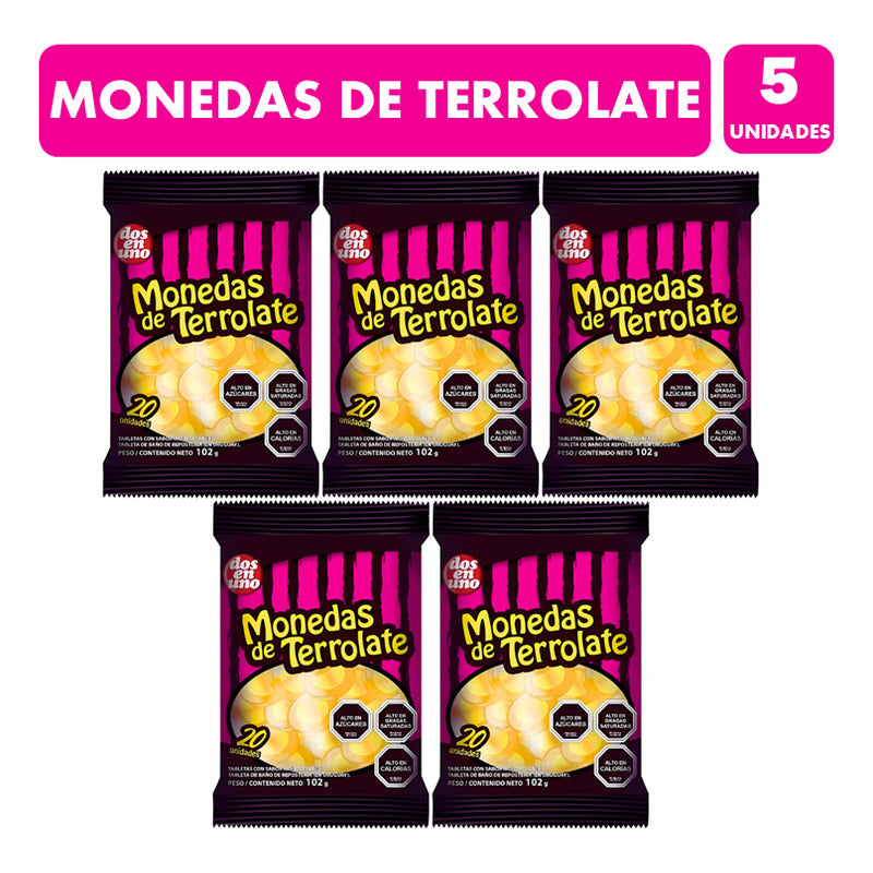 Dulces Para Halloween - Monedas De Terrolate (pack 5 Uni)