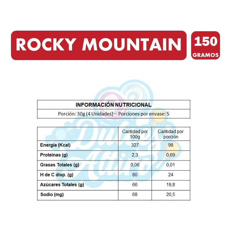 Marshmallows Rocky Mountains De Colores (bolsa Con 150 Gr)