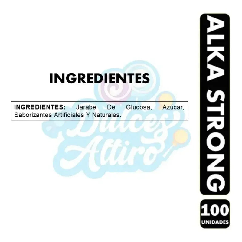 Caramelos Refrescantes - Alka Strong Negro (bolsa Con 100un)