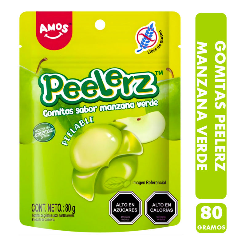 Gomitas Virales Peelerz Sabor Manzana Pelables Sin Gluten