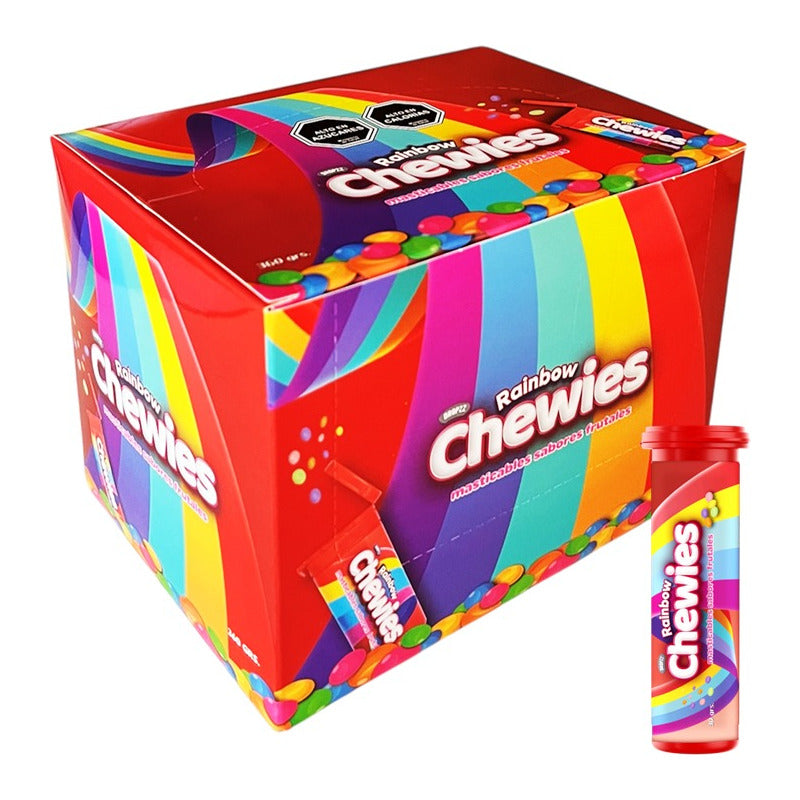 Chewies Rainbow - Masticables Sabores Frutales (12 Tubos)