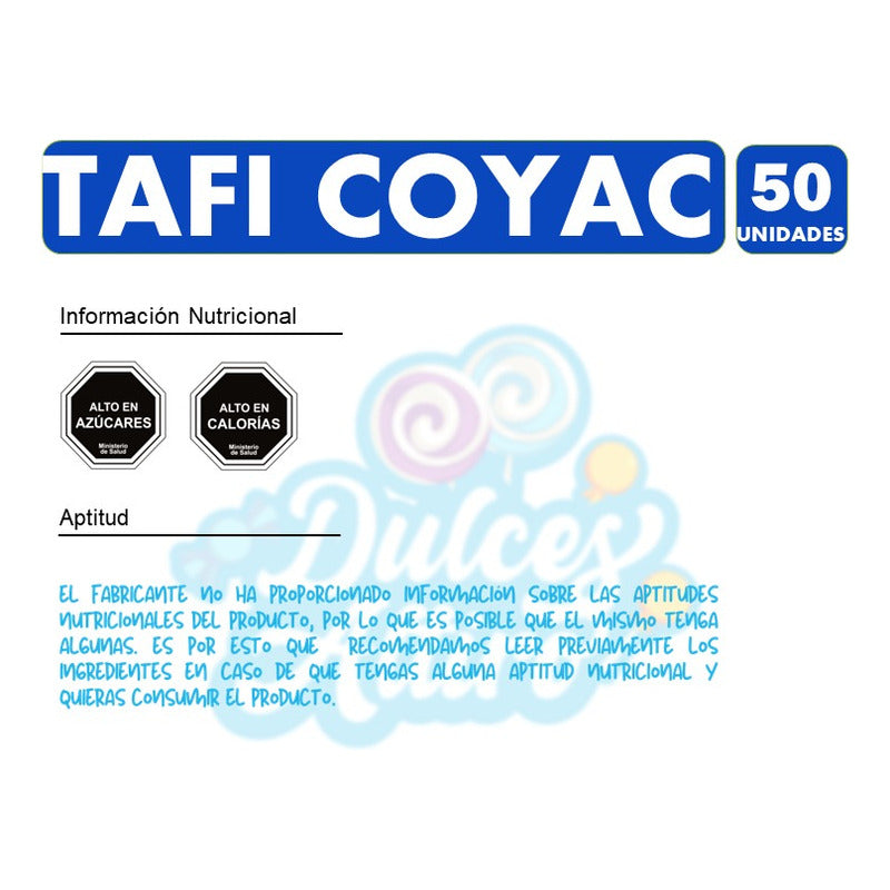 Coyacs Tafi De Arcor (bolsa Con 50 Chupetes)