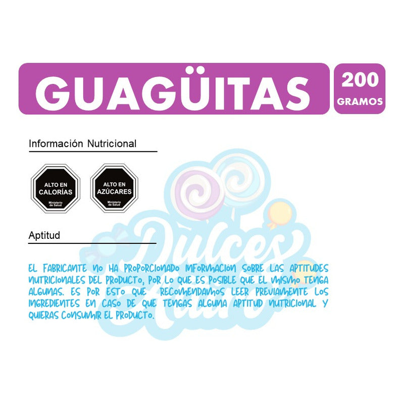 Guagüitas Frescas Marca Spak (bolsa De 200 Gramos)
