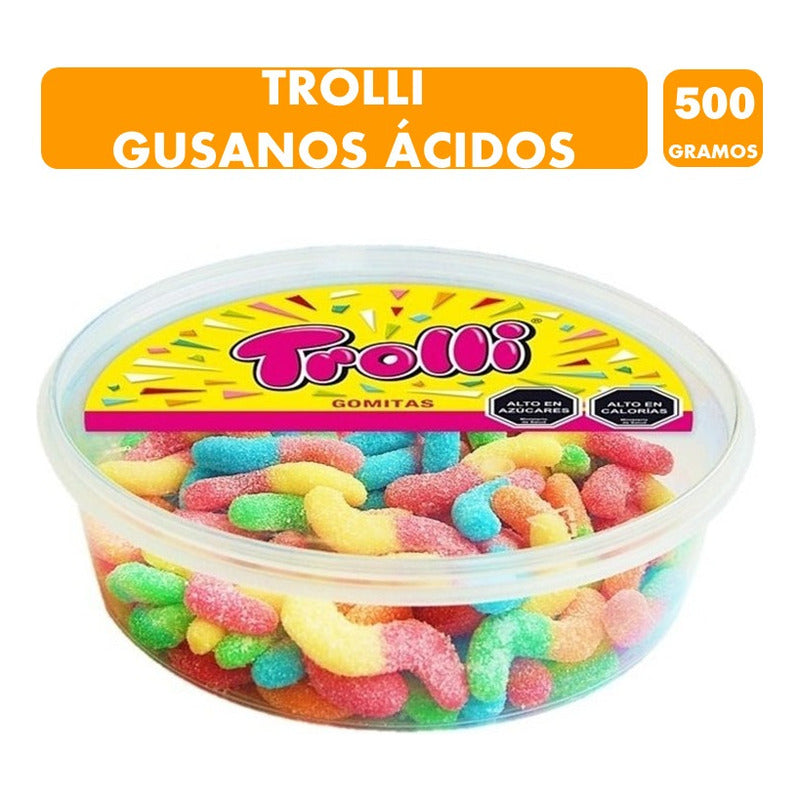 Gomitas Trolli Gusanos Ácidos - Sin Gluten (pote Con 500 Gr)