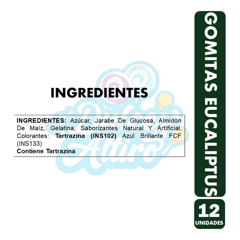 Gomitas Sabor A Eucaliptus De Arcor Pastillas (caja Con 12u)