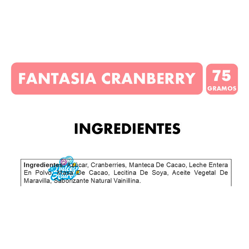 Tableta De Chocolate Cranberry Merello (tableta De 75 Gr)