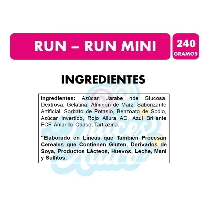 Run - Run Mini Marshmallows Sabor Vainilla De Fruna (240gr)