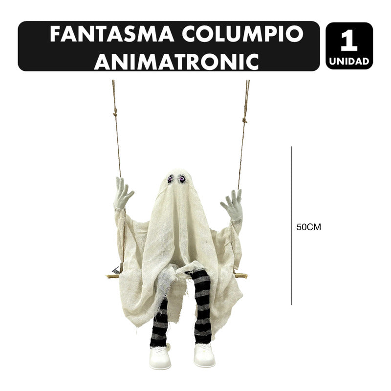 Fantasma Columpio Animatronic Con Movimiento Y Sonido (50cm)