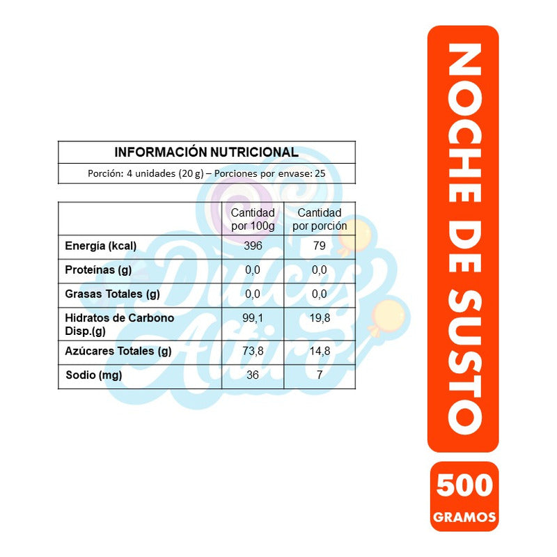 Dulces Halloween - Caramelos Noche De Susto (bolsa Con 500g)