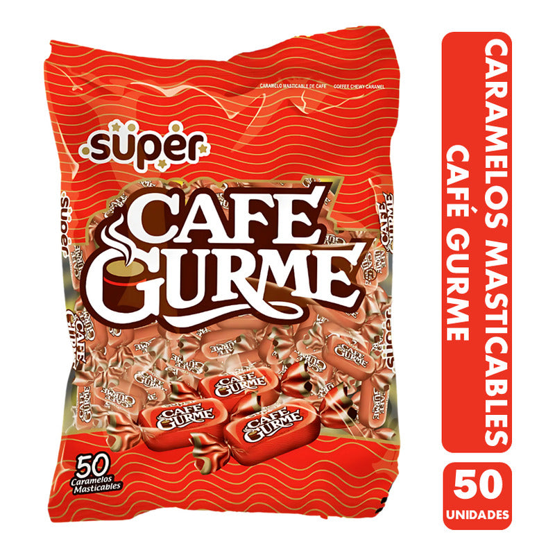 Caramelo Masticable De Café Gurme - Bolsa Con 50 Unidades