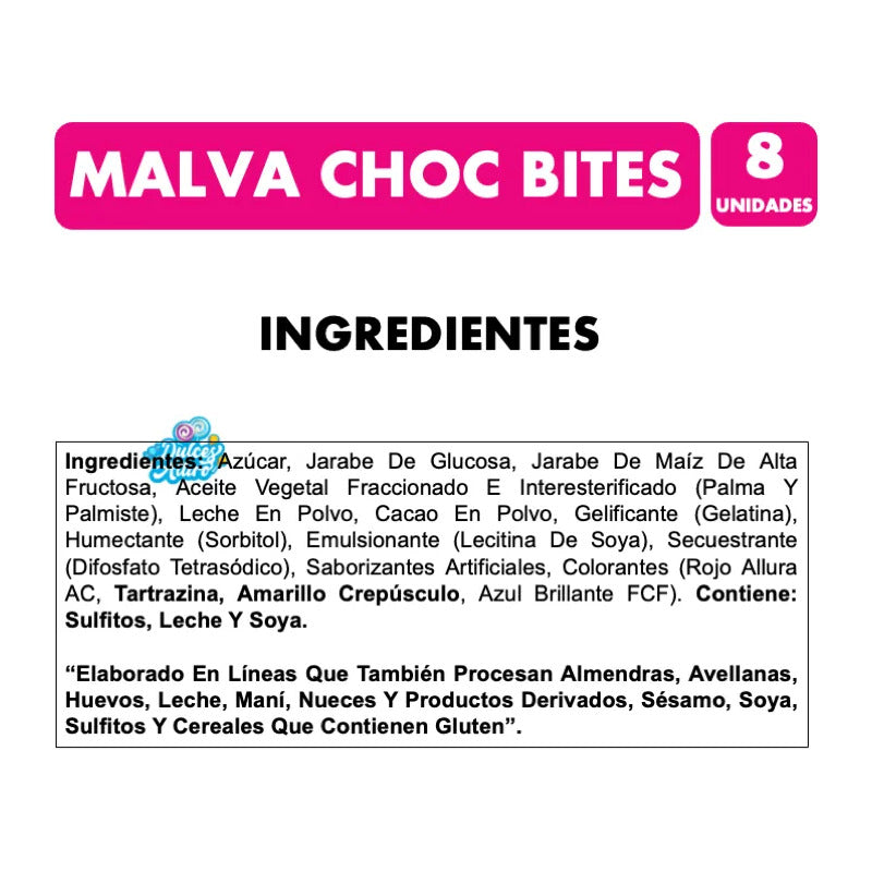Malva Choc Bites - Marshmallows Sabores Frutales Ambrosoli