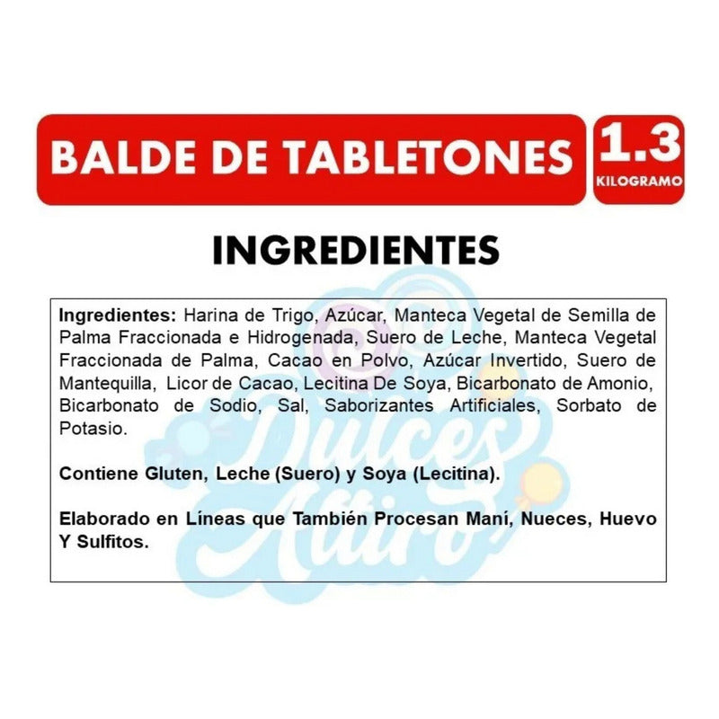 Balde De Tabletones Fruna-galletas Clásicas De Infancia