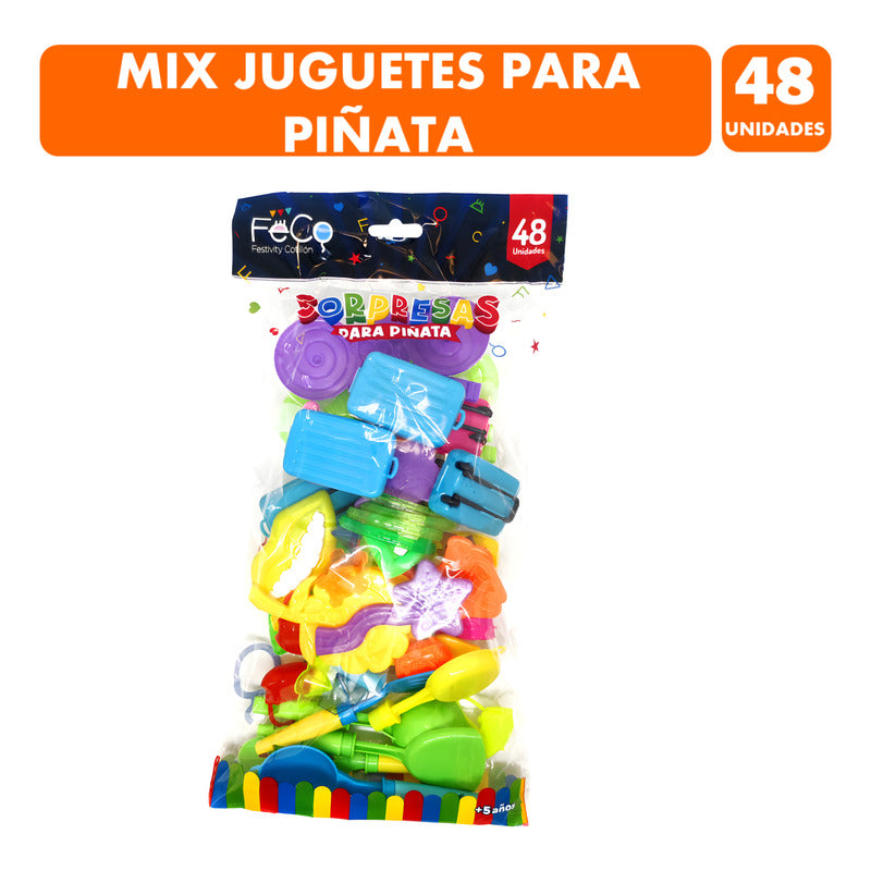 Juguetes Para Piñata Especial Cumpleaños (48 Unidades) Multicolor Piñata Mix Juguetes Piñata Grande