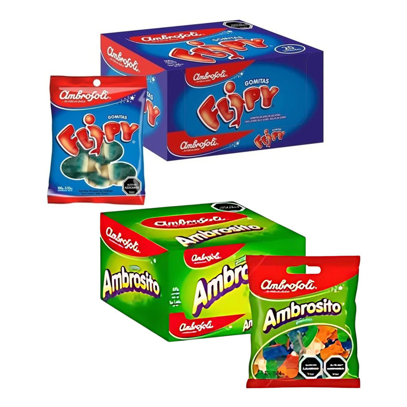 Pack Gomitas De Ambrosoli - Ambrosito Y Flipy (20un C/u)