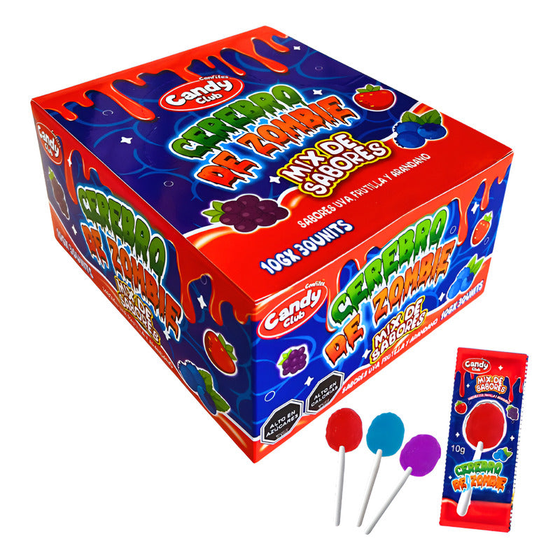Dulces Para Halloween En Forma De Cerebro (caja Con 30un)