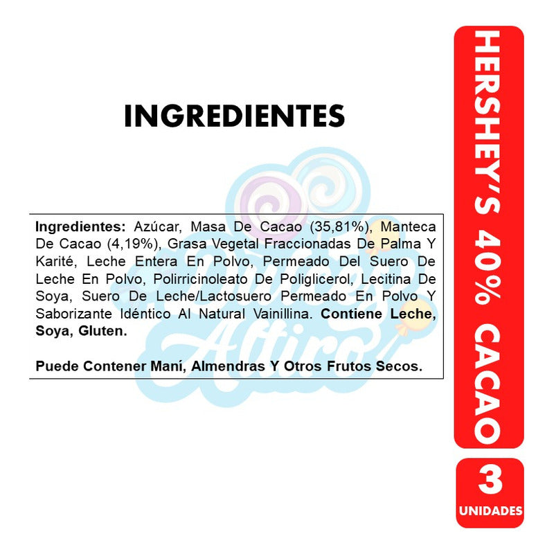 Tableta Hershey's 40% Cacao - Medio Amargo (pack De 3 Uni)
