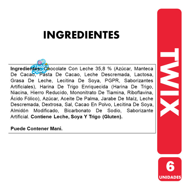 Twix - Galleta Y Caramelo Bañados Con Chocolate (pack 6u)
