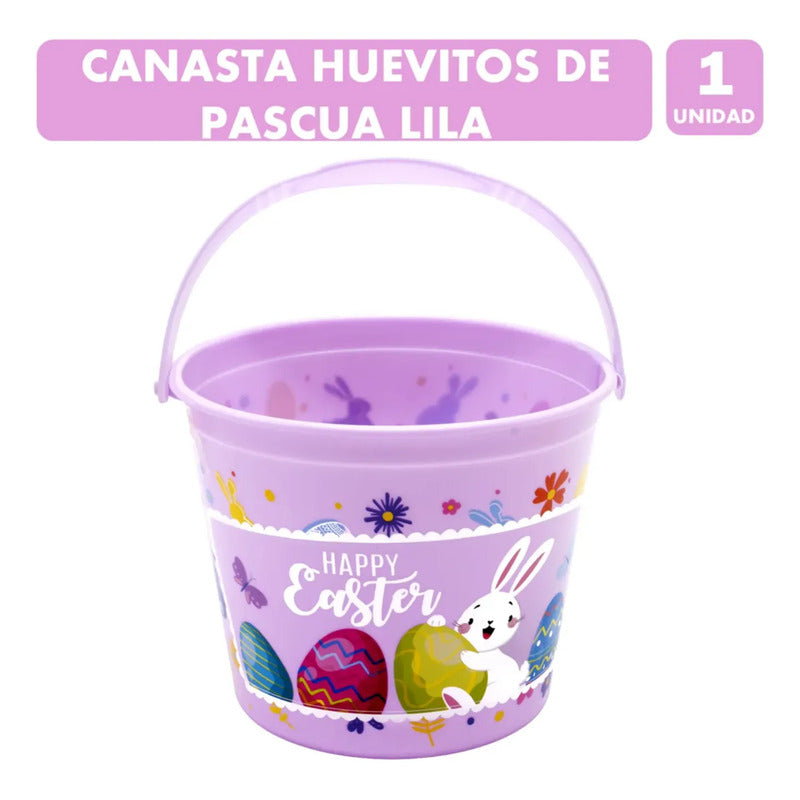 Canasta Para Huevitos De Pascua - Color Lila