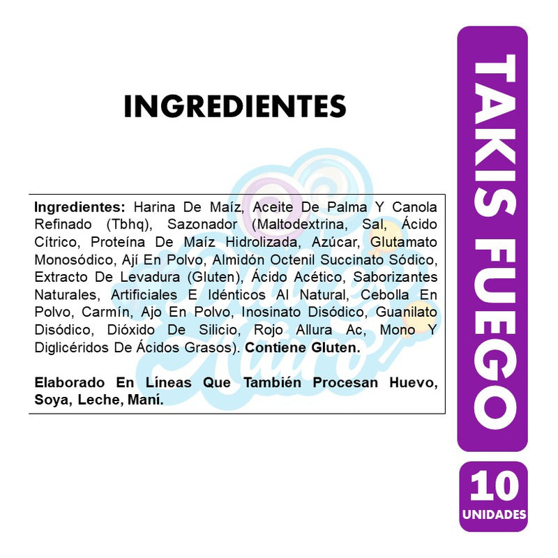 Takis Fuego, Sabor Limón - Epecial Colación (pack De 10 Uni)