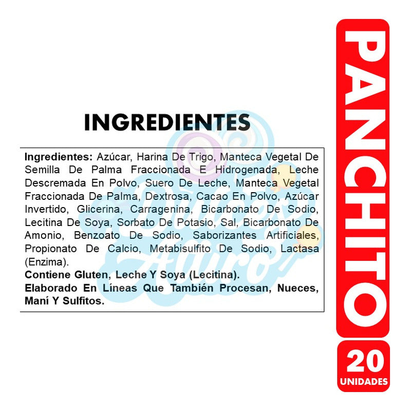 Alfajor Panchito Relleno De Manjar - Fruna(caja Con 20uni)