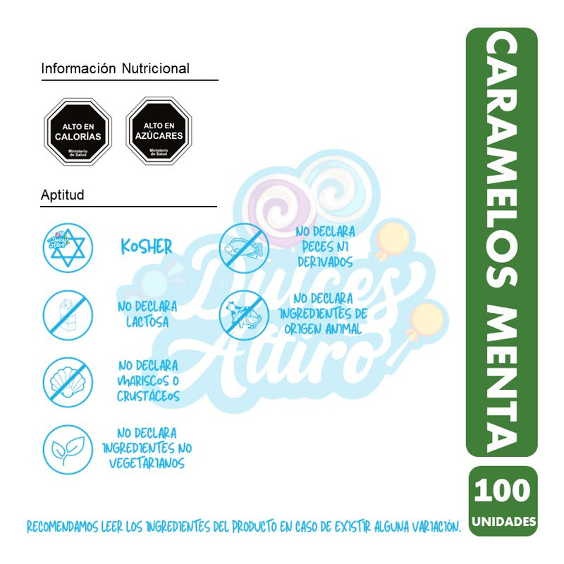 Dulces Menta Ambrosoli - Bolsa De 430 Gramos (100uni Aprox).