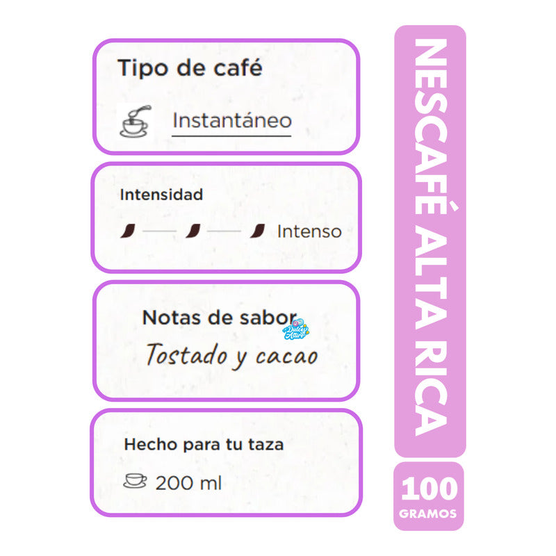 Nescafé Alta Rica Café Con Cuerpo Y Fuerza (frasco Con 100g)