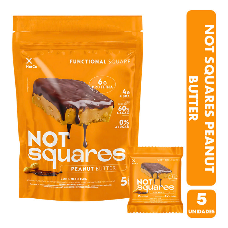 Not Squares Peanut Butter De Not Co (contiene 5 Unidades)