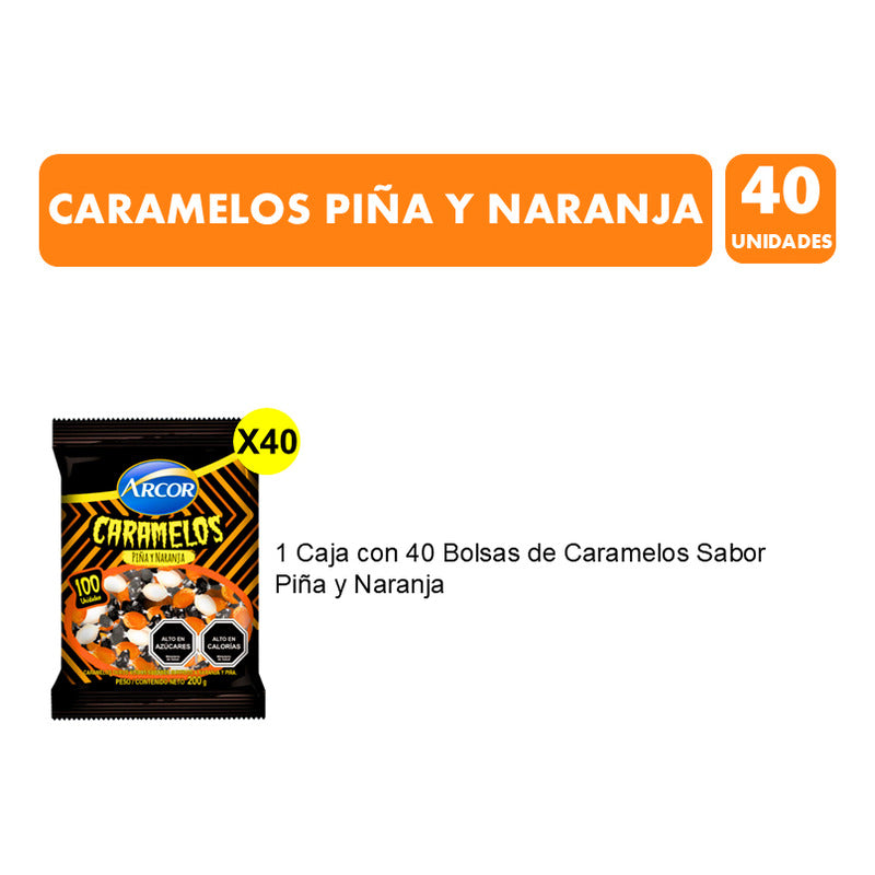 Dulces Para Halloween - Caramelos Piña Y Naranja (por Mayor)