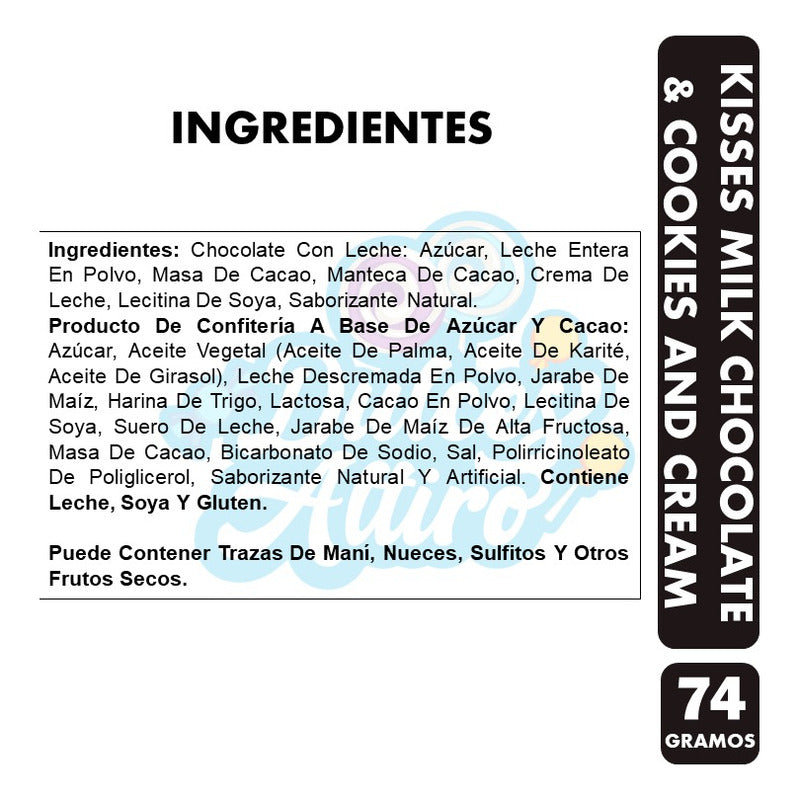 Chocolate Kisses Milk Chocolate & Cookies And Cream (74 Gr)