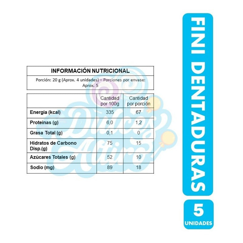 Pack De Gomitas Fini Dentaduras 90g (pack 5 Unidades)