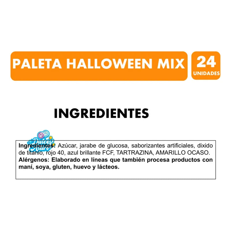 Dulces Para Halloween Con Formas Surtidas Calabazas (24 Uni)