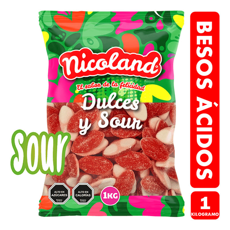 Gomitas De Besos Acidos - Gomitas De Besos 14f (bolsa De 1k)