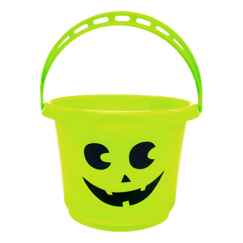 Balde Para Halloween - Calabaza De Plastico Color Verde