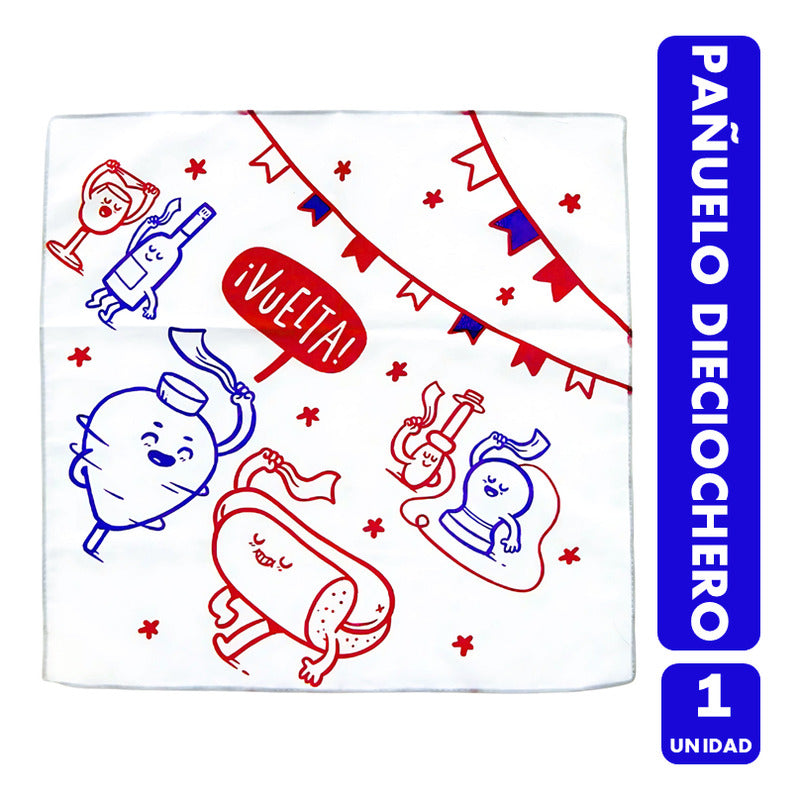 Pañuelo Para El 18 Con Diseño Tipico Entretenido (unitario)