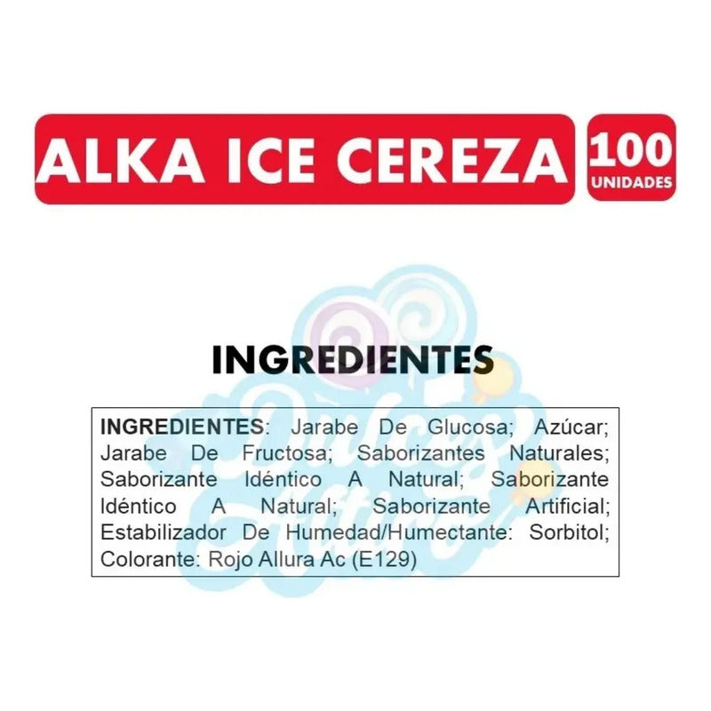Alka Ice Sabor Cereza De Arcor - (bolsa Con 100 Unidades)