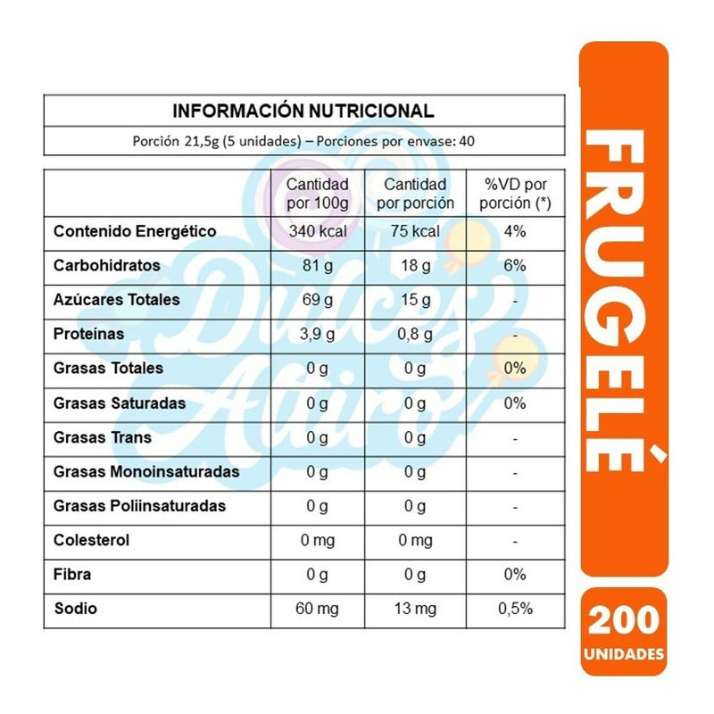 Bolsa Gomita Frugele Ambrosoli (bolsa De 200 Unidades)