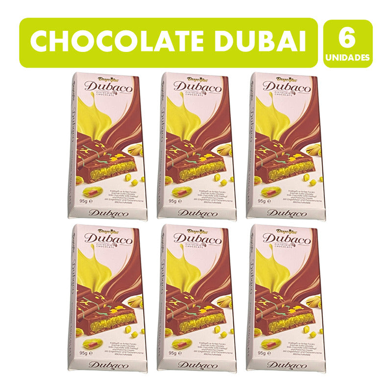 Chocolates Dubai Viral De Pistacho Por Mayor (caja De 6 Un)