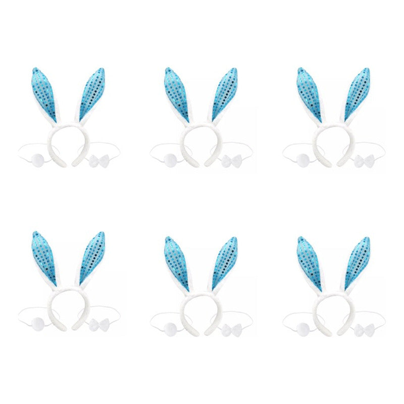 Pack Orejas/corbatín Lentejuelas De Pascua Paraniños(pack6u)