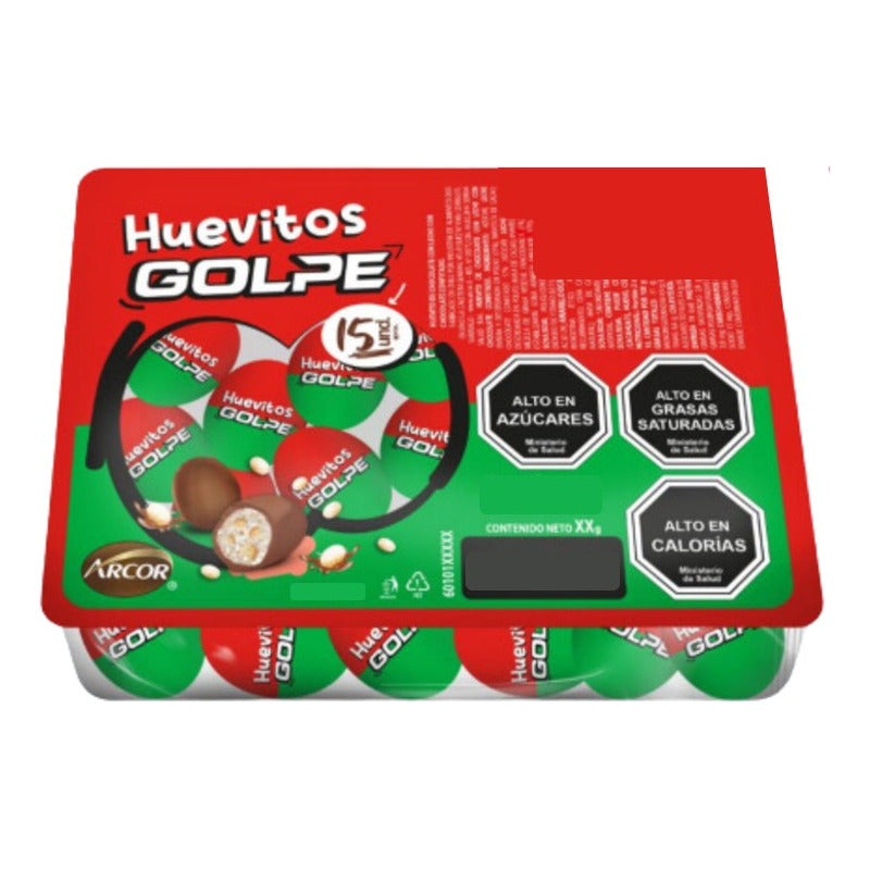 Huevitos De Chocolate Golpe De Arcor (caja Con 15 Unidades)