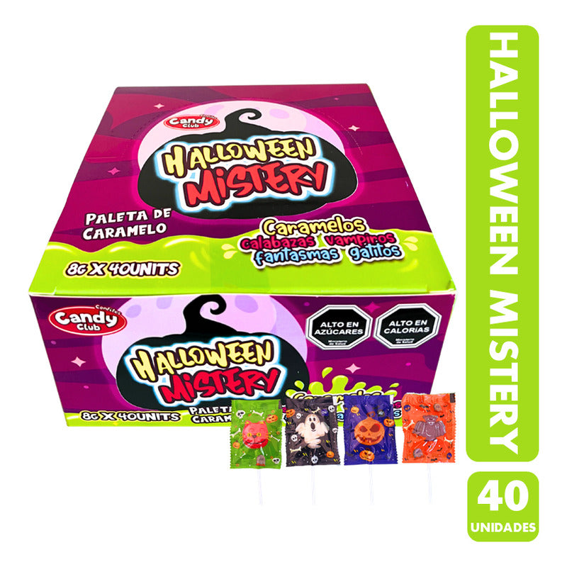 Paletas Halloween En Figuras Terroríficas - (caja Con 40 Un)