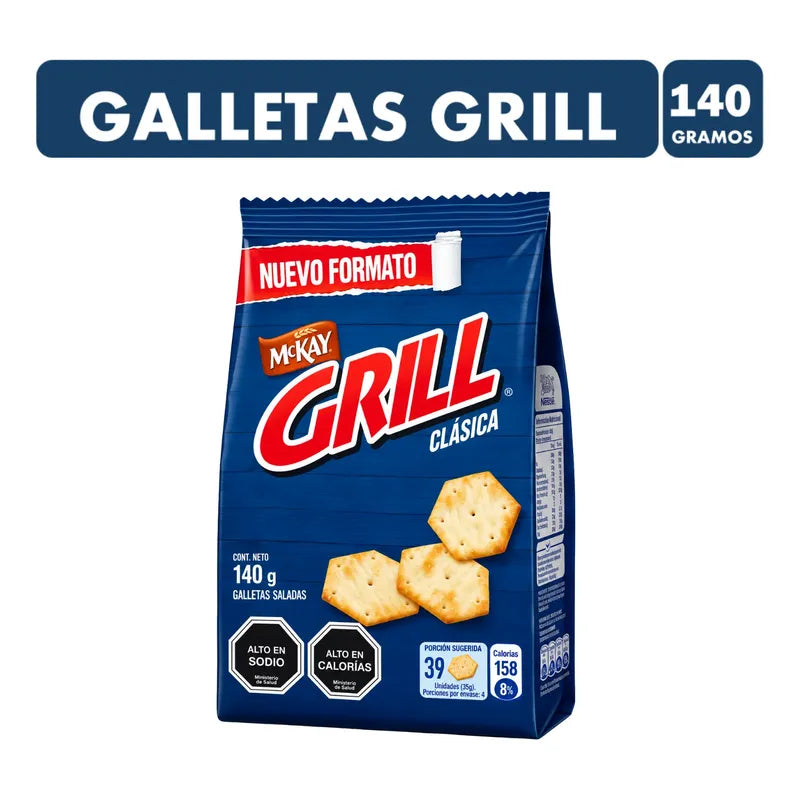 Galletas Grill Sabor Clásica De Mckay (140 Gramos)
