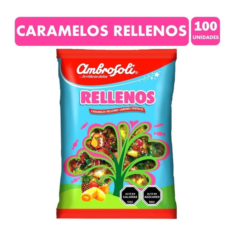Caramelos Rellenos De Ambrosoli - Surtidos (bolsa Con 100un)